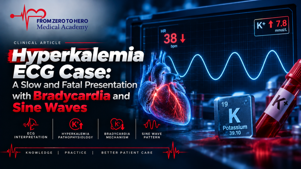 Hyperkalemia ECG Case: A Slow and Fatal Presentation with Bradycardia and Sine Waves